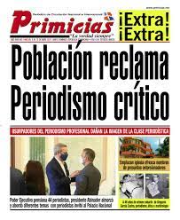 Portada Periódico Primicias, Miércoles 07 de Abril, 2021 - Dominicana.do