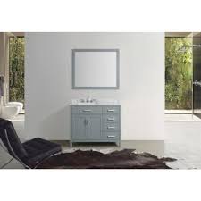 37 inch vanity top with left offset sink. Hampton 37 Or 43 W Single Left Or Right Offset Sink Vanity Set In Grey Or White Includes Vanity Base Countertop Sink And Mirror Option By Belmont Decor Kitchensource Com