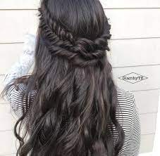 Long Dark Hair Braided Crown Braided Crown Hairstyles Hair Styles Braids For Long Hair