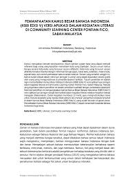 Pengertian abstrak menurut kamus besar bahasa indonesia. Pdf Pemanfaatan Kamus Besar Bahasa Indonesia Kbbi Edisi V Versi Aplikasi Dalam Kegiatan Literasi Di Community Learning Center Pontian Fico Sabah Malaysia