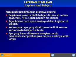 Dipertimbangkan kenaikan pangkat sebelum urusan penilaian prestasi tahunan bagi tahun. Penyusunan Laporan Hasil Belajar Lhb Peserta Didik Sd Mi Ppt Download