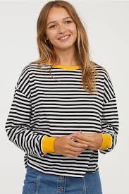 Black And White Striped Top Striped Jersey Top White Tops Outfit Striped Top Outfit Black And White Tops