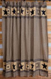 Black And Tan Shower Curtains Colonial Country Primitive Rustic Jamestown Black And Tan Star Shower Curtains In 2020 Primitive Shower Curtains Country Shower Curtain Primitive Bathrooms