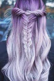Purple Hair Braiding Ideas To Try Purple Hair Is Now A Huge Trend Among Chic Haircolor Hairtype Men Light Purple Hair Purple Ombre Hair Pastel Purple Hair