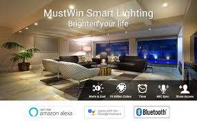 90 cri enhanced colors, gives a closer to sunlight look indoors. Mustwin Smart Retrofit Led Recessed Lighting 6 Inch Led Downlight Bluetooth Mesh Led Can Lights Color Changing Voice Control Via Alexa Dimmable Rgbcw 15w 1 Pack No Hub Included Amazon Com