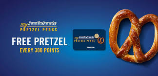 Free Pretzel With Every 300 Points With Images Auntie Annes Birthday Freebies Free Birthday Stuff