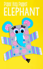 Elephant Paper Bag Puppet - Easy Peasy and Fun