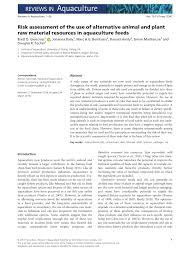 More than 80% of our plants, mammals, reptiles and frogs are unique to australia and are found nowhere else in the world. Pdf Risk Assessment Of The Use Of Alternative Animal And Plant Raw Material Resources In Aquaculture Feeds