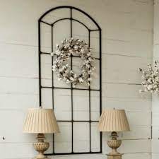 Large Rustic Farmhouse Metal Window Frame Frame Wall Decor Wall Decor Design Window Frame