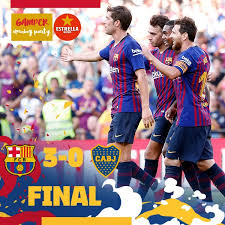 Según informó 'rac1', el próximo trofeo joan gamper podría tener como invitado a la juventus de turín. Barcelona Vs Boca Juniors Messi Cetak 1 Gol 1 Assist Barca Juara Trofeo Joan Gamper 2018 Tribun Batam