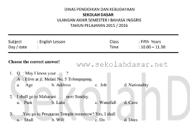 We did not find results for: Soal Uas Bahasa Inggris Semester 1 Kelas 5 Sd Mi Sekolahdasar Net