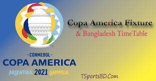 13 june to 10 july host: Copa America 2021 Match Fixture Schedule Bangladesh Time
