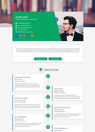 55 Best Best Html Resume Cv Vcard Templates Free Premium Freshdesignweb