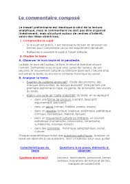 Commentaire Compose Apuntes De Idioma Frances Docsity