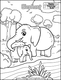 The collection is varied with different variations and characters. Elephant Free Coloring Page Happy Coloring Kids