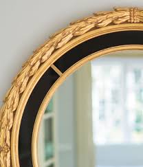 Black And Gold Round Convex Mirror Italian Neoclassic Mirror Framed Mirrors Wall Decor Framed Mirror Wall Mirror Mirror Wall