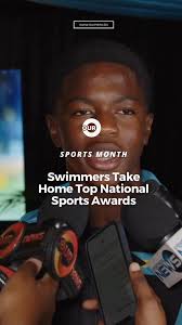 TOP SWIMMERS: Christon Joseph and Donald Saunders Jr. both won awards at  the 2024 National Sports Awards