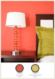 Want to revamp your room? Fiery Orange And Green Bedroom Colors Colorfully Behr