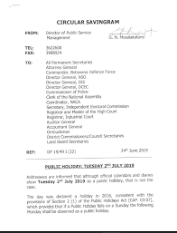 According to the notification, the muslim festivals will be observed as per the moon sighting. Bwgovernment Public Holiday Tuesday 2nd July 2019 Facebook