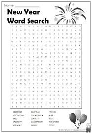 Free Printable New Year Word Search New Year Words Free Printable Word Searches Kids Word Search