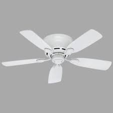 Hunter Low Profile 42 In Indoor Snow White Ceiling Fan 51059 Ceiling Fan White Ceiling Fan White Ceiling