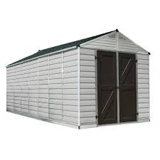 Palram Common 16 Ft X 8 Ft Actual Interior Dimensions 7 3 Ft X 16 Ft Palram Skylight Storage Shed Gable Storage She In 2020 Shed Shed Floor Plans 12x20 Shed Plans