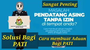 Pendatang asing tanpa izin (pati), pendatang tanpa izin (pti) atau pendatang haram merupakan golongan orang yang masuk atau tinggal di sesebuah negara secara haram. Sangat Penting Solusi Bagi Pendatang Asing Tanpa Izin Pati Youtube