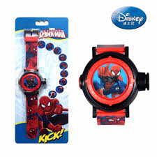 Disney Orijinal Marvel Cocuk Elektronik Saat Yakisikli Orumcek Adam Projeksiyon Izle Erkek Hediye Cocuk Saatleri Aliexpress