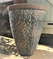 Check spelling or type a new query. Rustic Tall Stone Effect Garden Planter 44cm Brookside Nursery