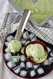 Pandan Coconut Ice Cream Recipe Coconut Ice Cream Ice Cream Asian Desserts
