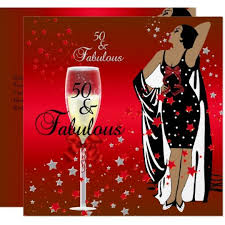 Diva Birthday Wishes For A Black Woman 50th Birthday Party Retro Diva Art Deco Red Black Invitation Zazzle Com Happy Birthday African American 50th Birthday Wishes Happy 50th Birthday Wishes
