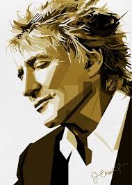 Rod Stewar' Poster, picture, metal print, paint by Bintang Studio