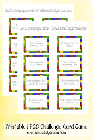 Printable Lego Challenge Card Game For Kids Lego Challenge Card Challenges Lego