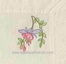 The Fuchsia Is A Very Magical Flower Very Light Airy Machine Embroidery Designs Embroidery Designs Machine Embroidery