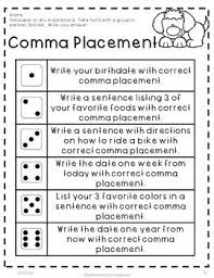 Commas First Grade In 2020 Anchor Charts First Grade First Grade Writing Station