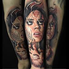 It can signify that the wearer has spent time in prison. Color Tattoo Artwork Artist Ig Benjaminlaukis Tattoos Scary Tattoos Face Tattoos