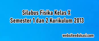 Ki kd dan silabus kurikulum 2013 smk jurusan multimedia dokumen. Silabus Fisika Kelas 10 Kurikulum 2013 Tahun 2021