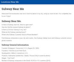 Find Subway Locations Near Me Subway Near Me Subway Location Finder Locations Near Me