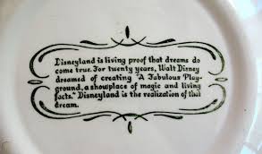 1955 Disneyland Souvenir Attraction Plate Tinker Bell Twa Rocket Early Version 1867687742