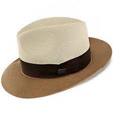 Beige Cognac Straw Fedora Fedora Hat Fedora
