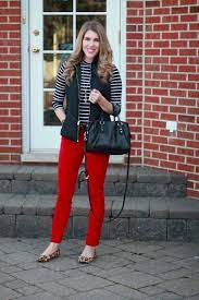 What To Wear With Red Pants To Look Amazing At Work Weekend And Parties Work Catwalk Red Pants Outfit Red Jeans Outfit Red Pants