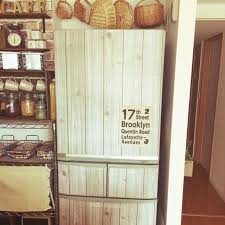 キッチン 壁板風 冷蔵庫リメイク かご大好き カフェ風のインテリア実例 2016 03 08 10 43 55 roomclip ルームクリップ インテリア インテリア 収納 冷蔵庫 リメイク