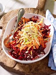 Rote Bete Mohren Apfel Salat Mit Honig Senf Dressing Rezept Rezepte Essensrezepte Rohkostsalat