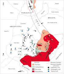 El límite con uruguay esta dado por los ríos de la plata y uruguay, con brasil, los ríos uruguay e iguazú, además de una pequeña sección de frontera seca. Late Paleozoic Tectono Sedimentary Evolution Of Eastern Chaco Parana Basin Uruguay Brazil Argentina And Paraguay Sciencedirect