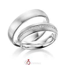 Paar Klassische Memoire Trauringe Eheringe In Weissgold 585 Halbausgefasst Mit Zus 0 23 Ct Brillant Tw Si Von Steinberg Q 1007 1 123gold Einzigartig Wie D Trauringe Ring Verlobung Verlobungsring