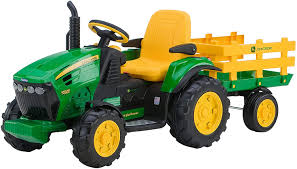 Tractor hacking is growing increasingly popular because john deere and other manufacturers have made it impossible to perform unauthorized repair on farm equipment, which the agreement applies to anyone who turns the key or otherwise uses a john deere tractor with embedded software. John Deere Ground Force Children S Electric Tractor By Peg Perego 12 Volt With Trailer Amazon De Spielzeug