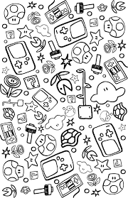 Nintendo Print Mini Drawings Coffee Wallpaper Iphone Doodle Art