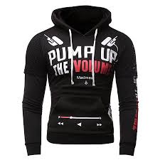 Mens Hooded Windbreaker Hip Hop Hoodies Sweatshirts Pullover