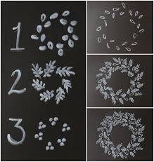 Spool And Spoon How To Draw A Chalk Art Wreath Christmas Chalkboard Chalkboard Designs Chalkboard Art