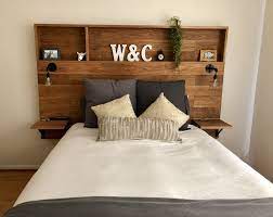 Maybe you would like to learn more about one of these? Diy Wooden Headboard With Shelves Diy Wood Headboard Headboard With Shelves Headboard Storage